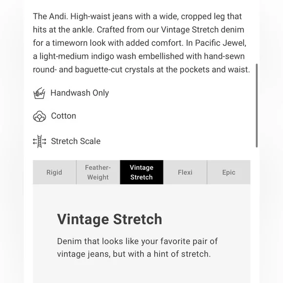 Rag & Bone Andi Embellished Ankle-Length Wide-Leg Jeans in Pacific With Jewel - Picture 11 of 16